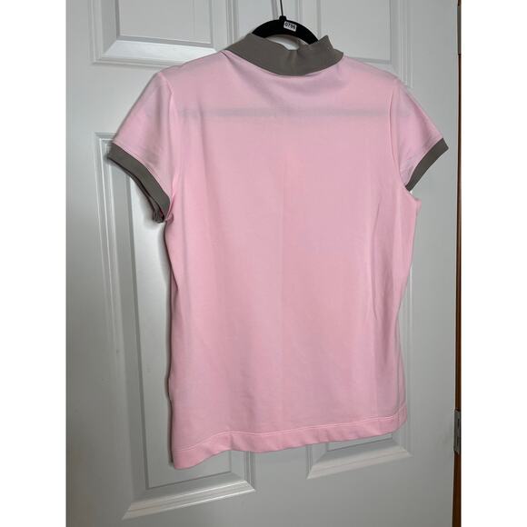 Nike Golf Dri Fit Pink Polo with Gray Details Medium - Picture 2 of 6